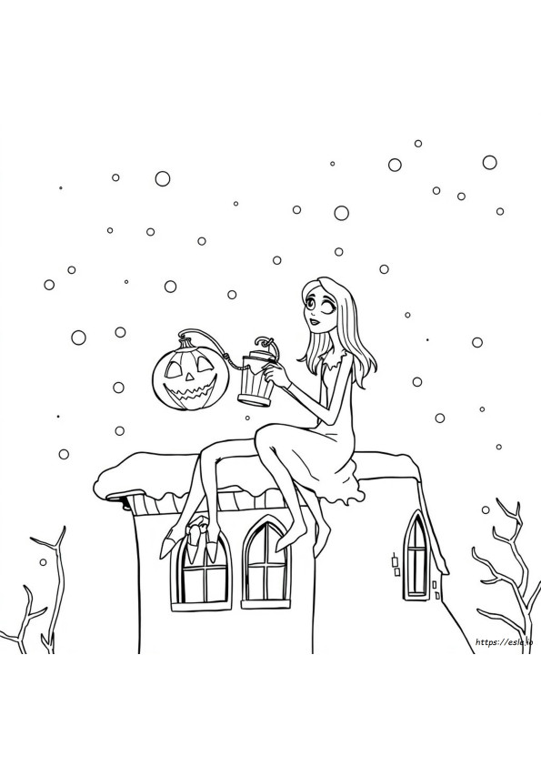 Pagina Da Colorare Di Jack E Sally Di Natale