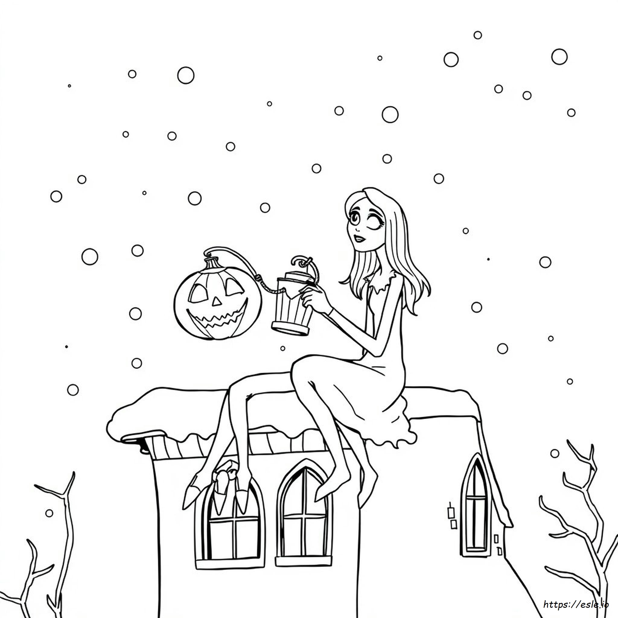 Jack And Sally Christmas Coloring Pages