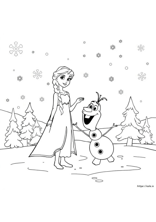 Free Printable Frozen Christmas Coloring Pages