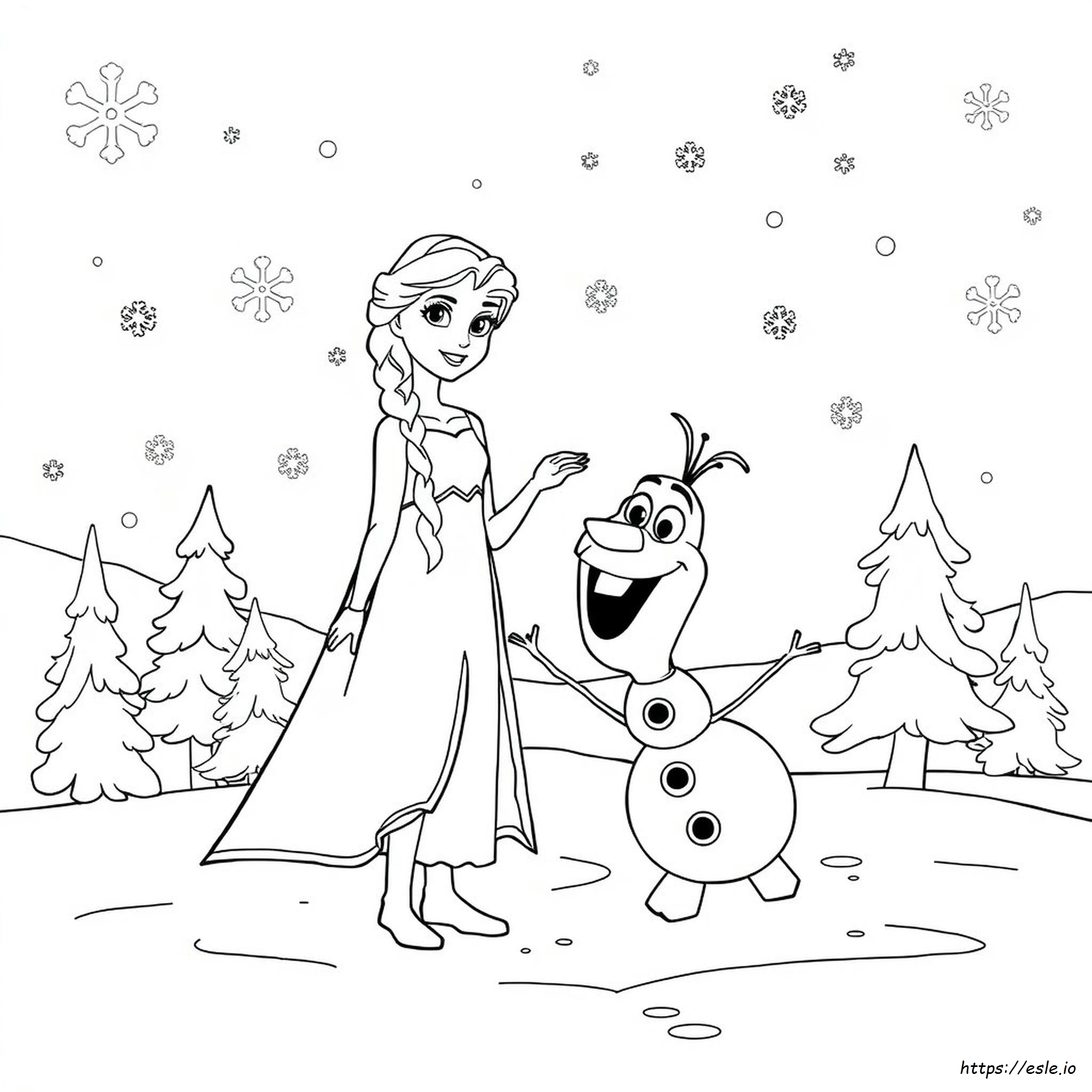 Free Printable Frozen Christmas Coloring Pages