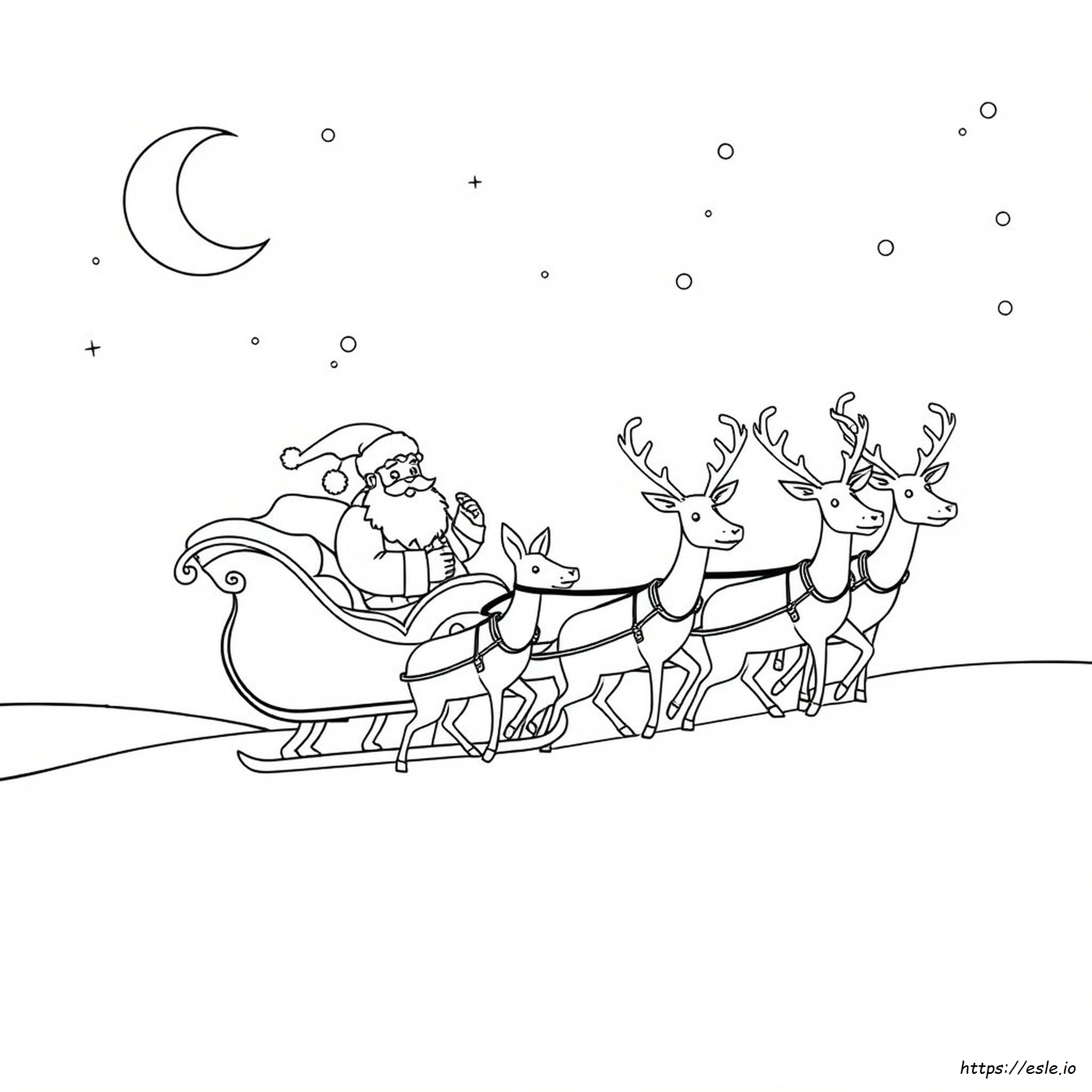 Babbo Natale E Renne Da Colorare