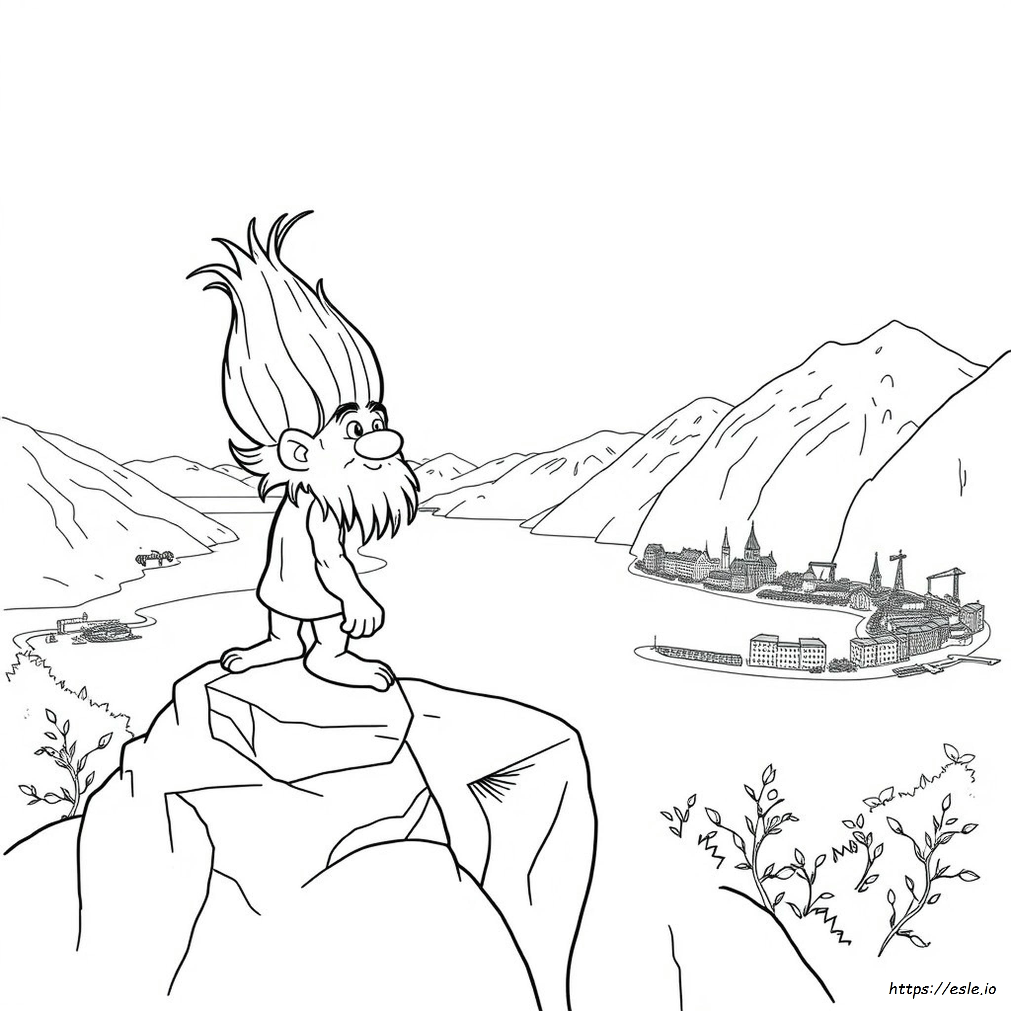 Trolls Bergen Coloring Pages