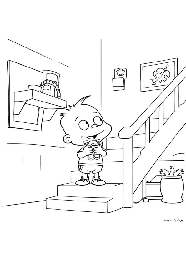 Chuckie Rugrats Halaman Mewarnai
