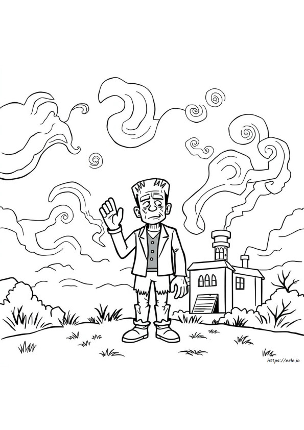 Frankenstein Da Colorare Facile