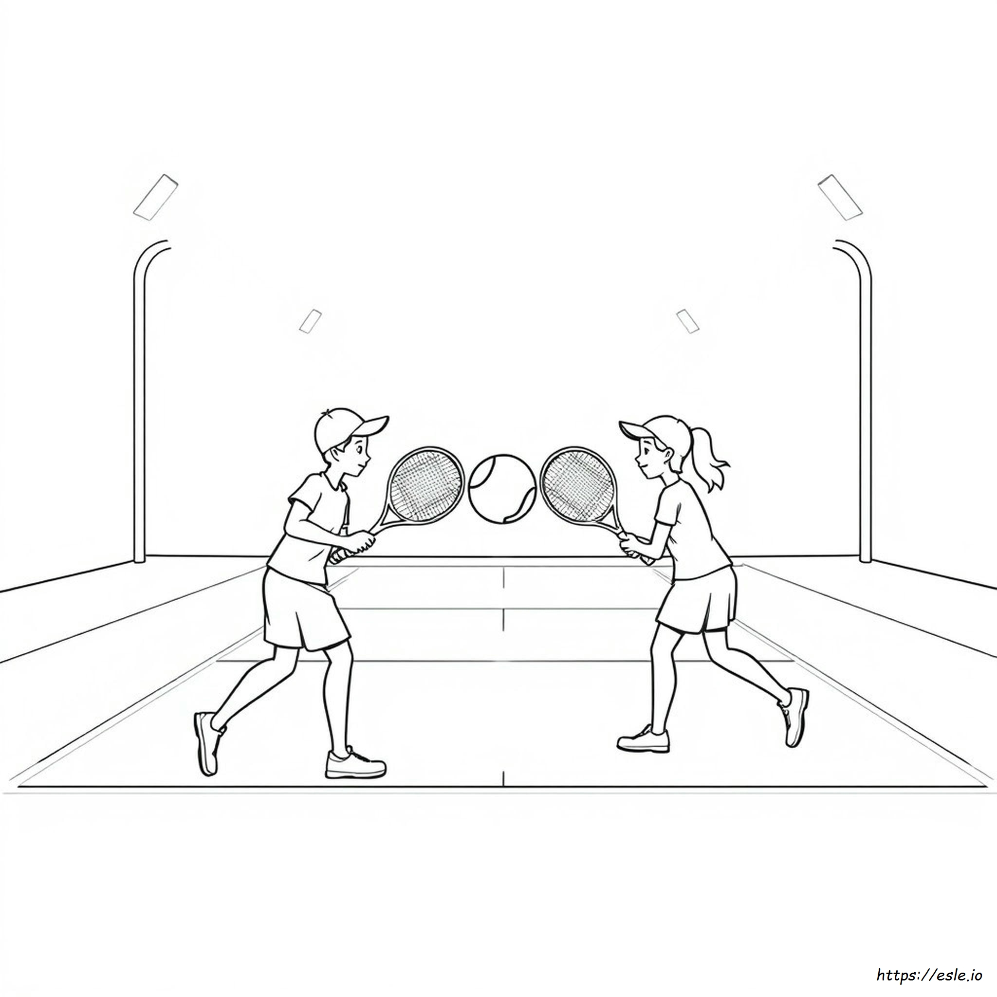 Tennis Colouring Pages