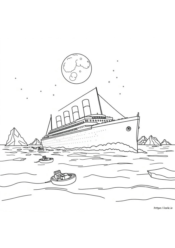Gambar Mewarnai Titanic