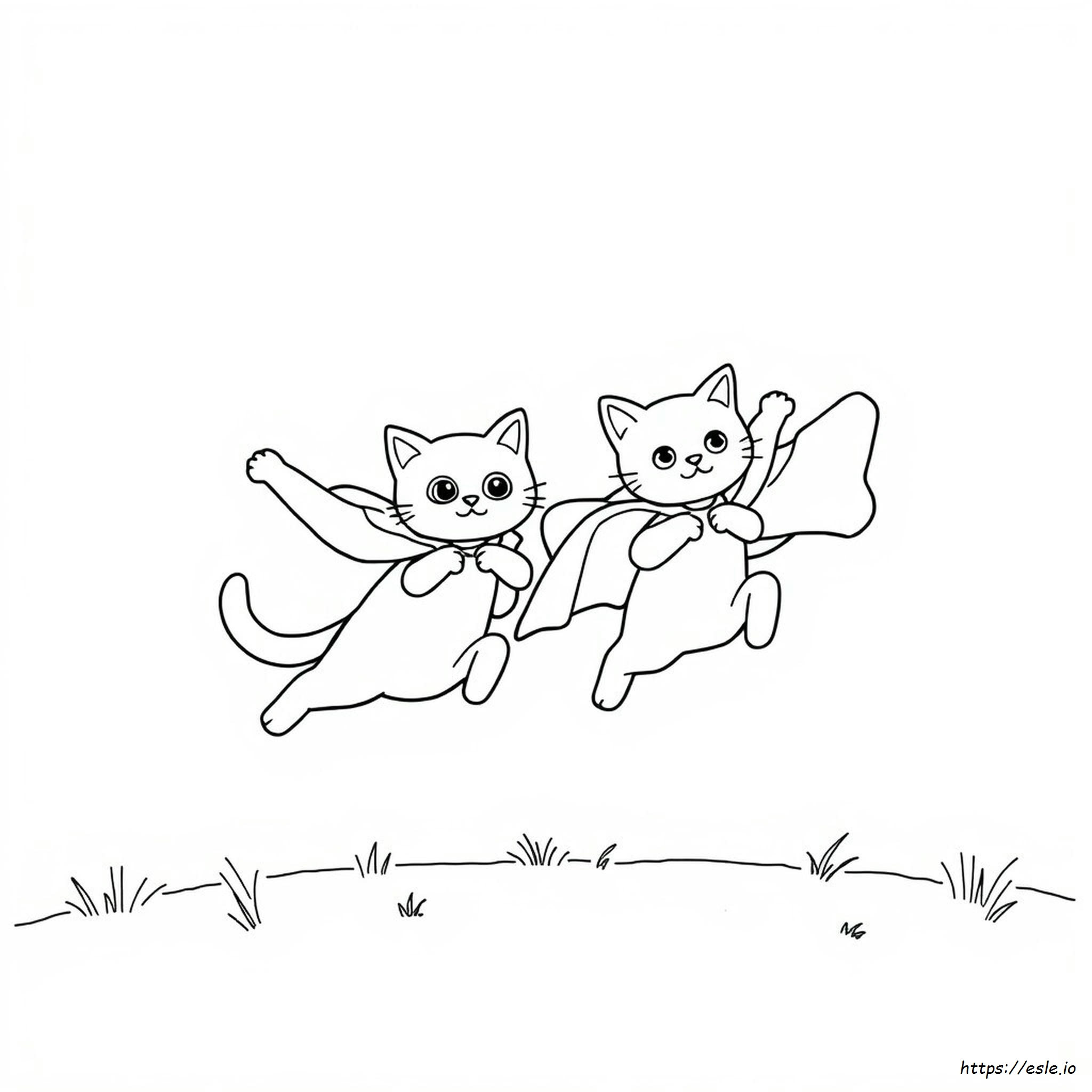 スーパーキティーズ ぬりえ
