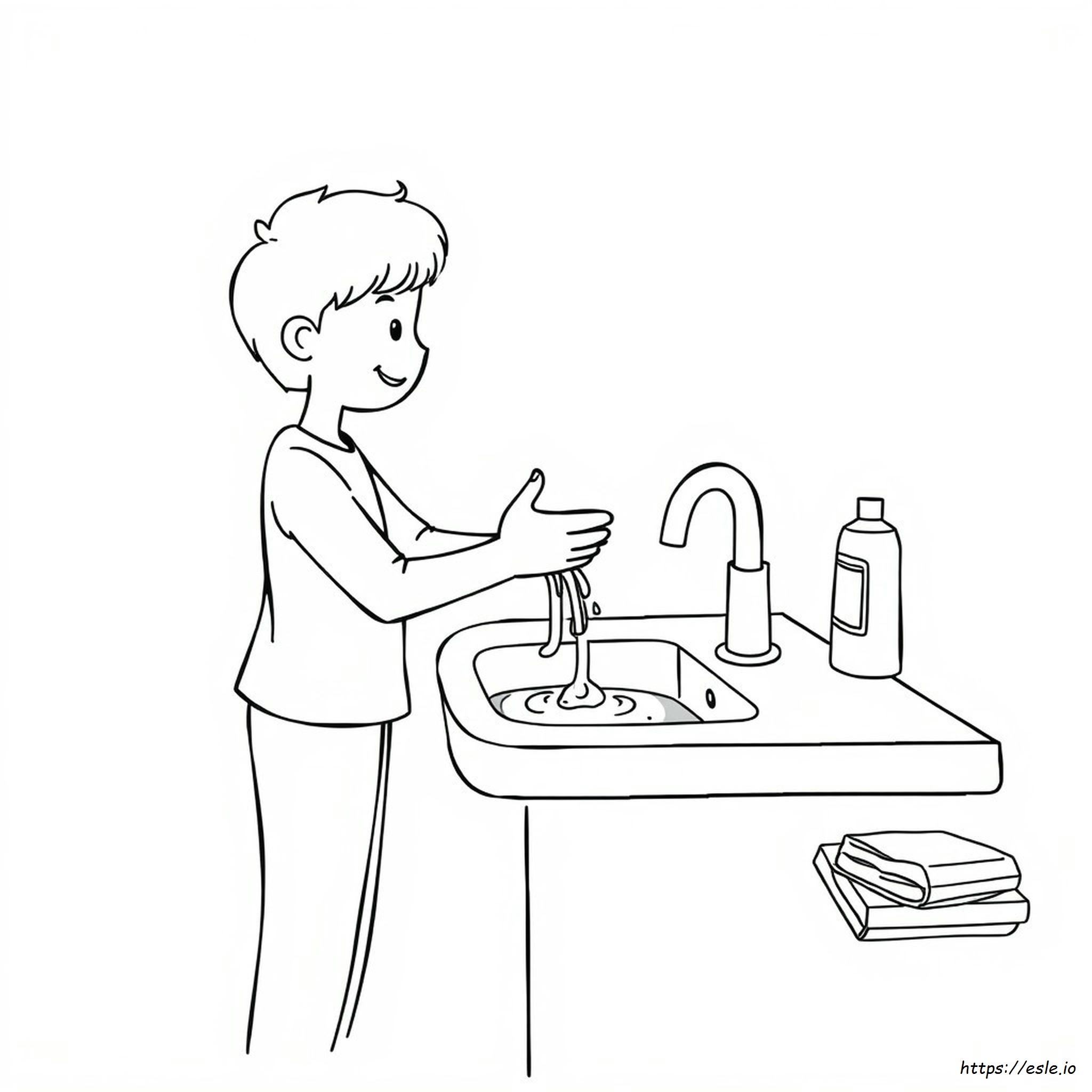 Wash Your Hands Coloring