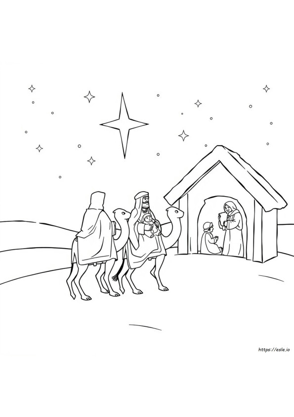 Coloring Page Of Three Wise Men