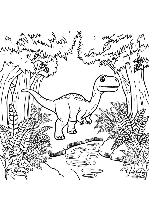Dinosaurus Värityskuvat Tulostettava