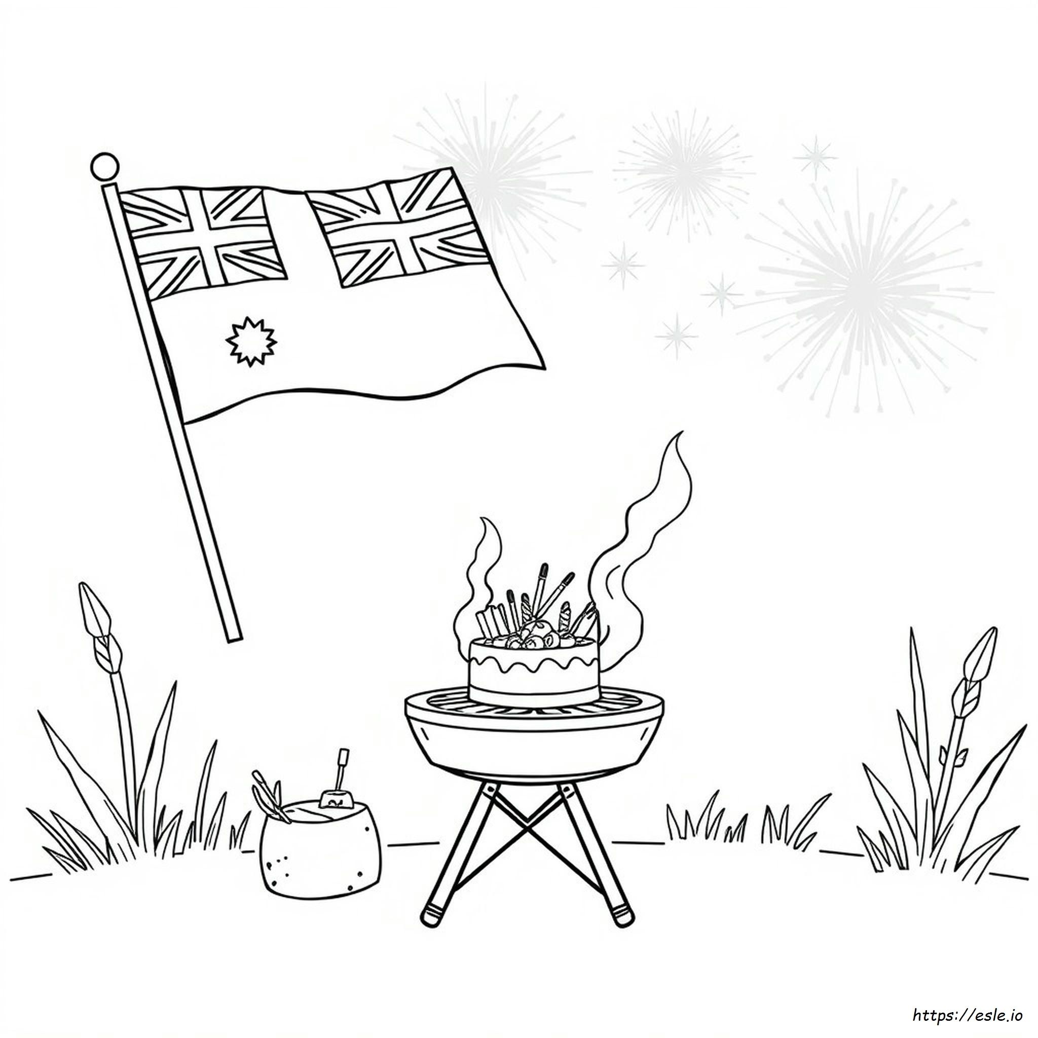 Australia Day Colouring In