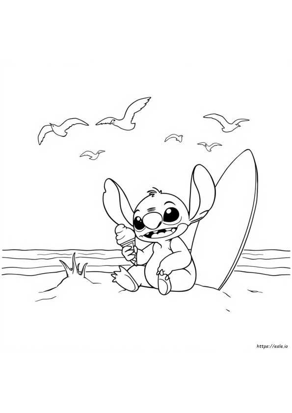 Stitch Print Coloring