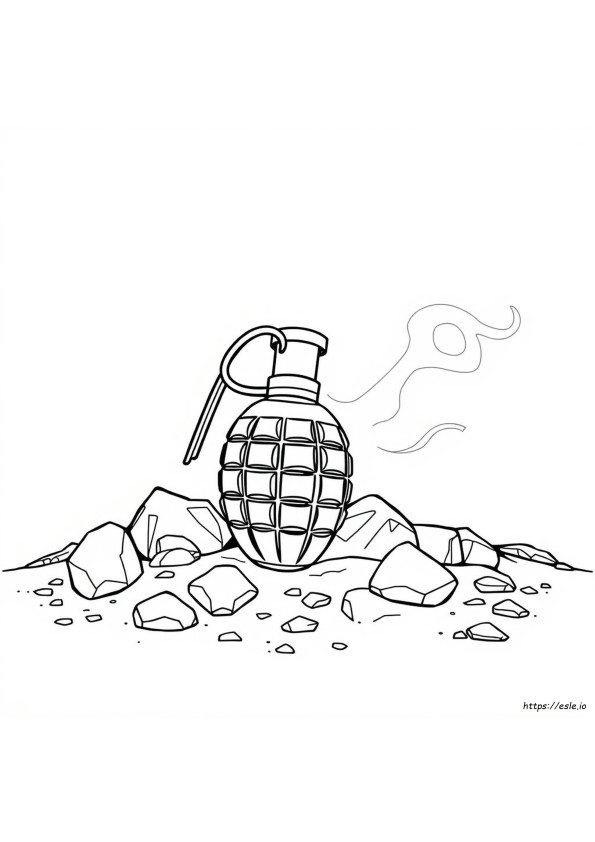 Grenade Coloring Page