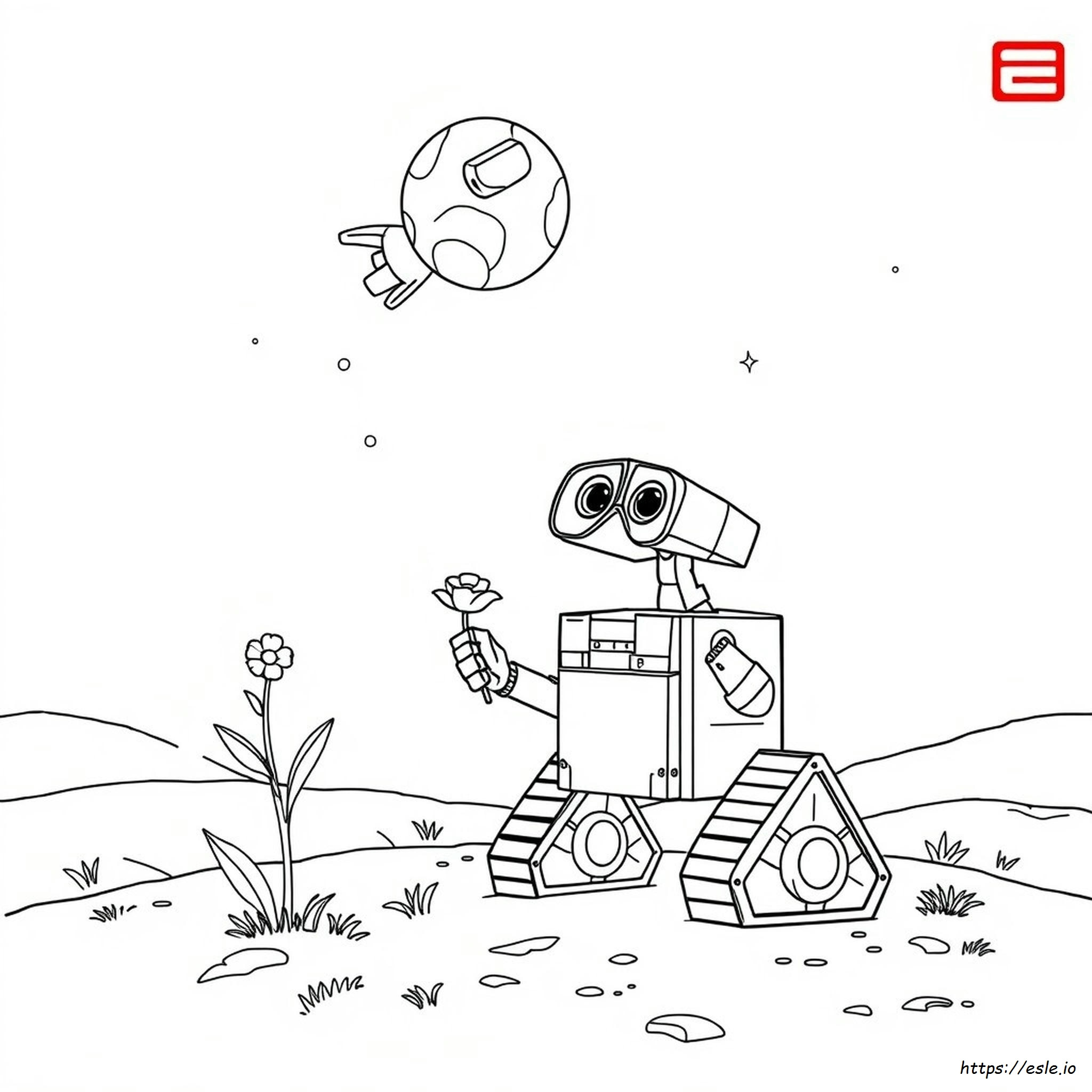 Wall E and Eve Coloring