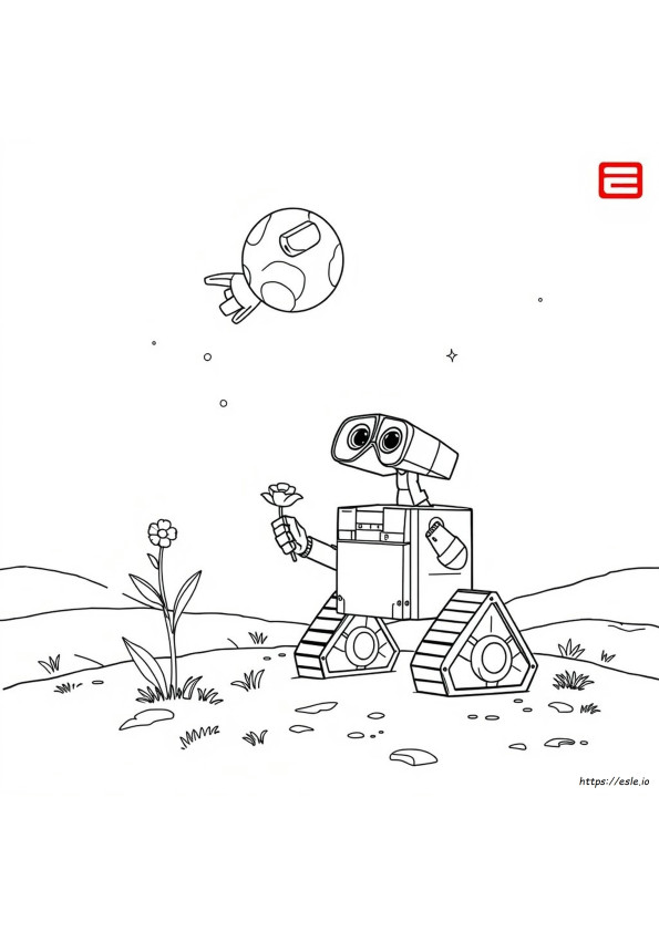 Wall E Coloring Page