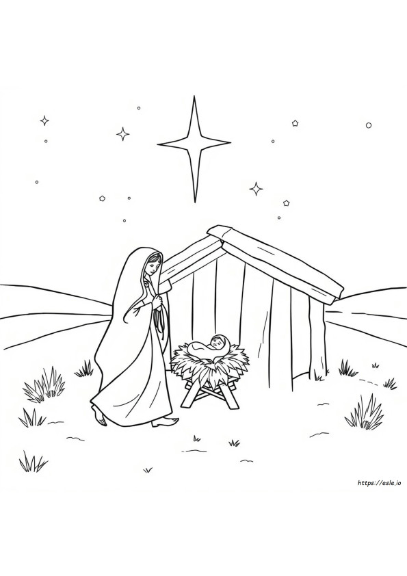 Christmas Coloring Pages Mary And Joseph