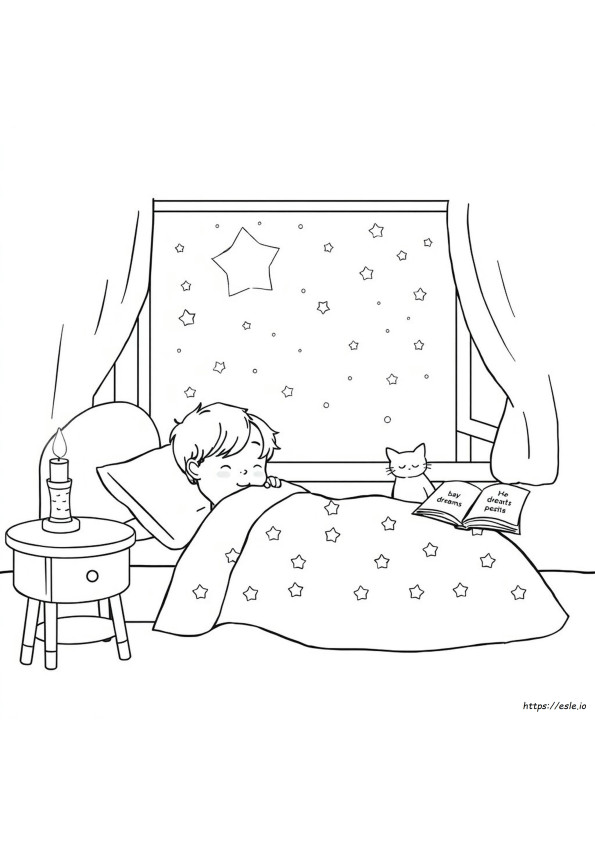 Good Night Coloring Page