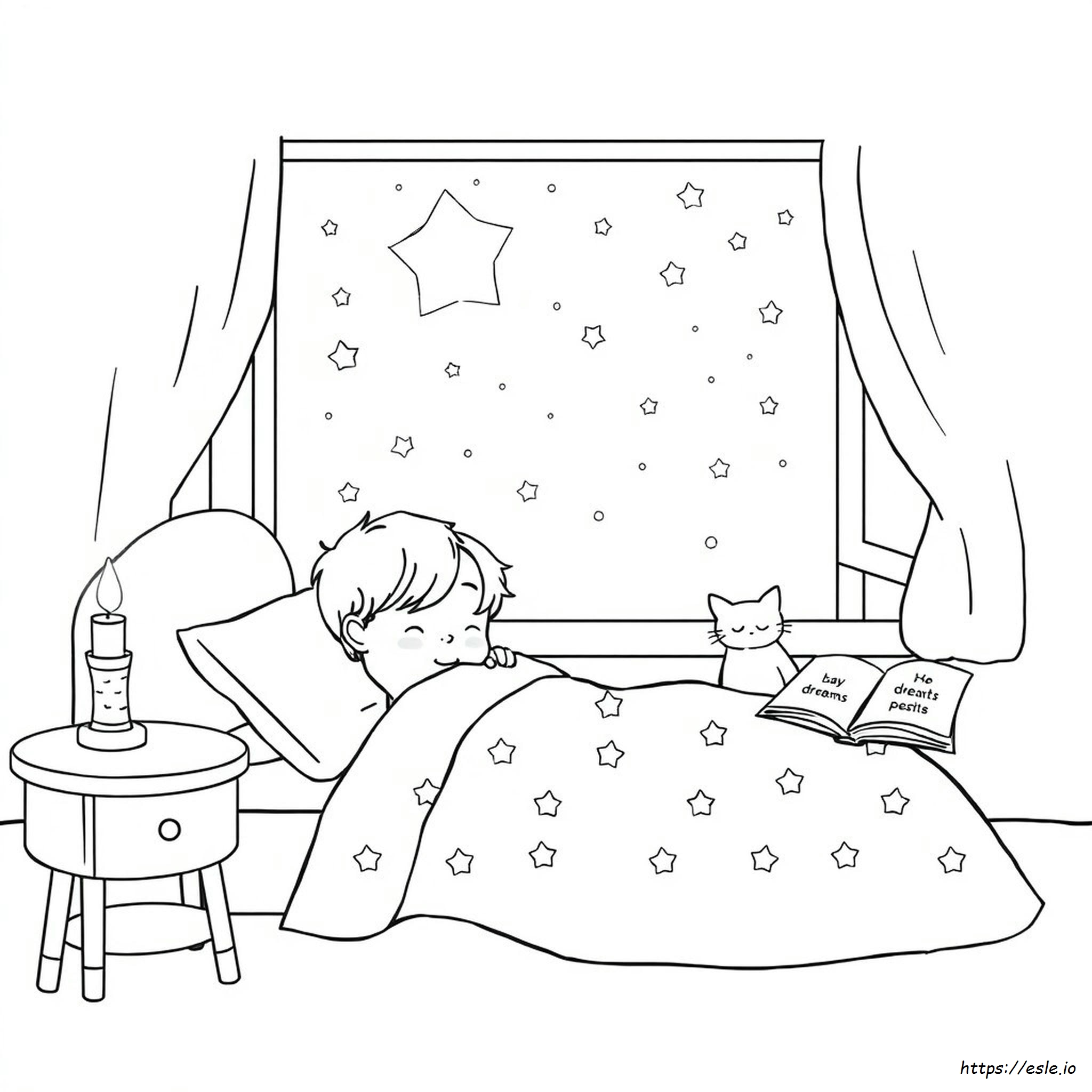 Selamat Malam Gambar Mewarnai