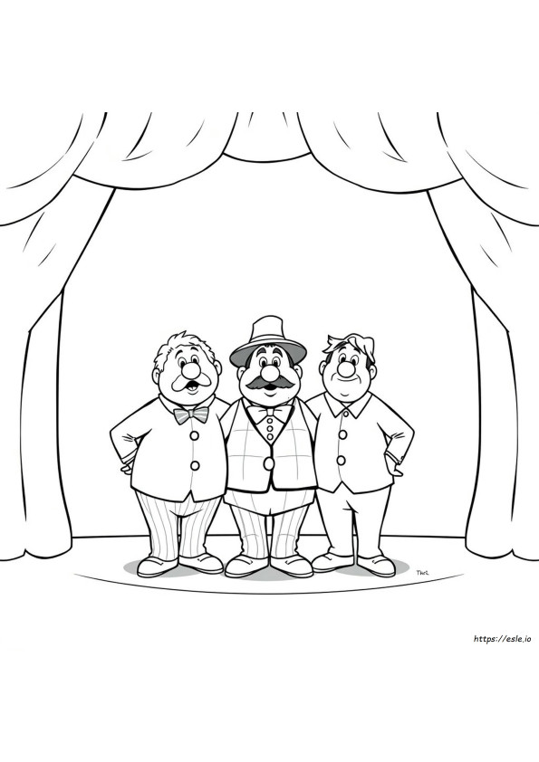Die Drei Stooges Ausmalbilder