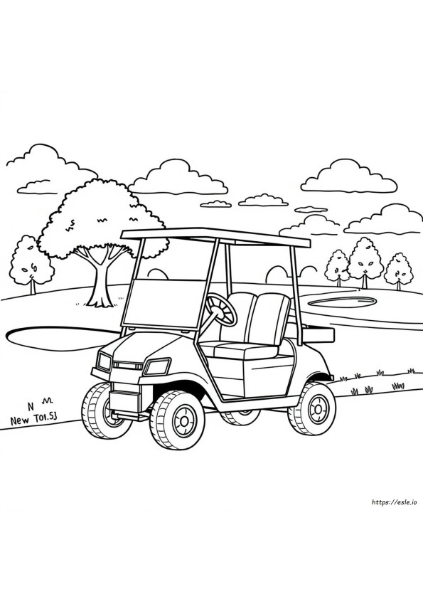 Golf Cart Da Colorare