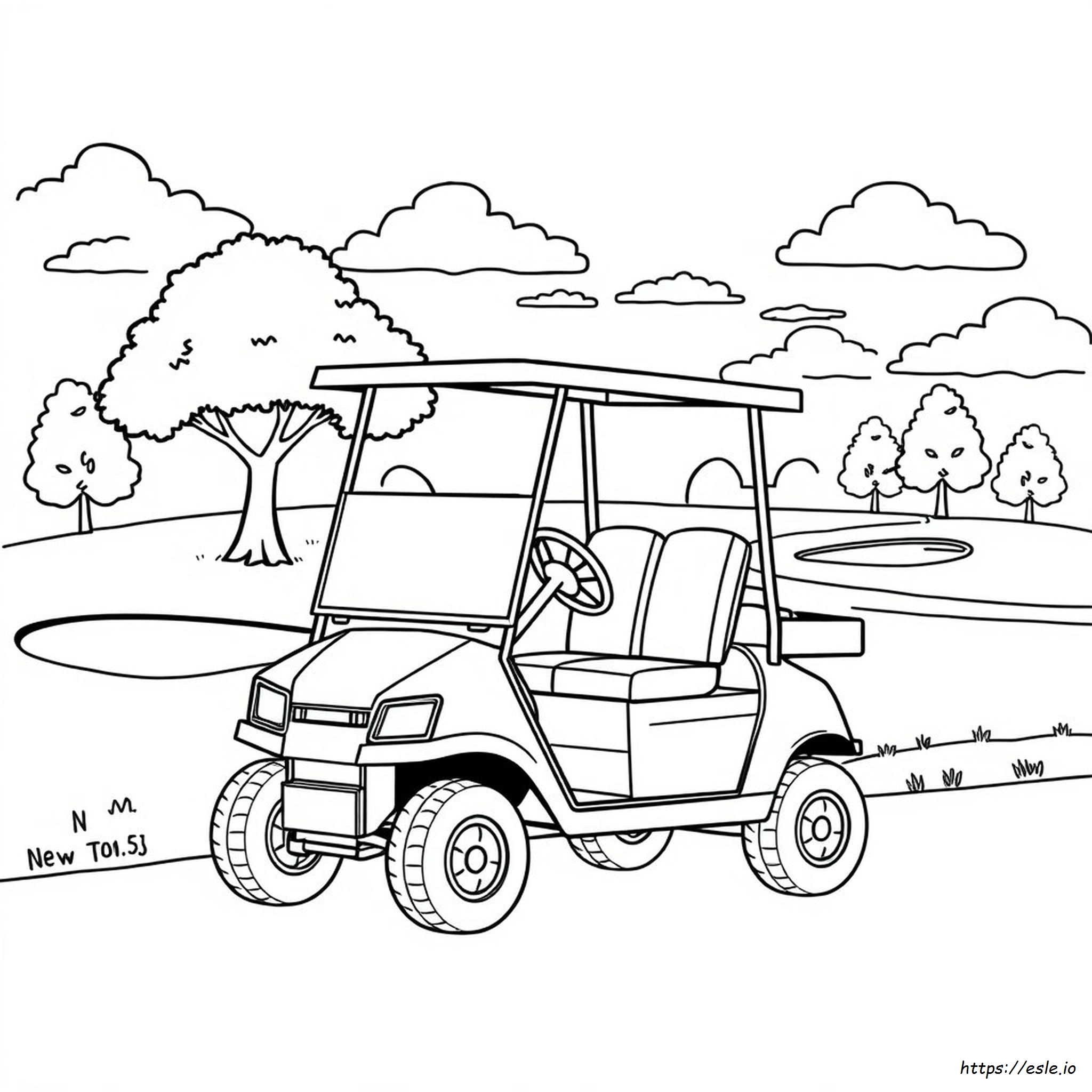 Golf Cart Coloring Pages