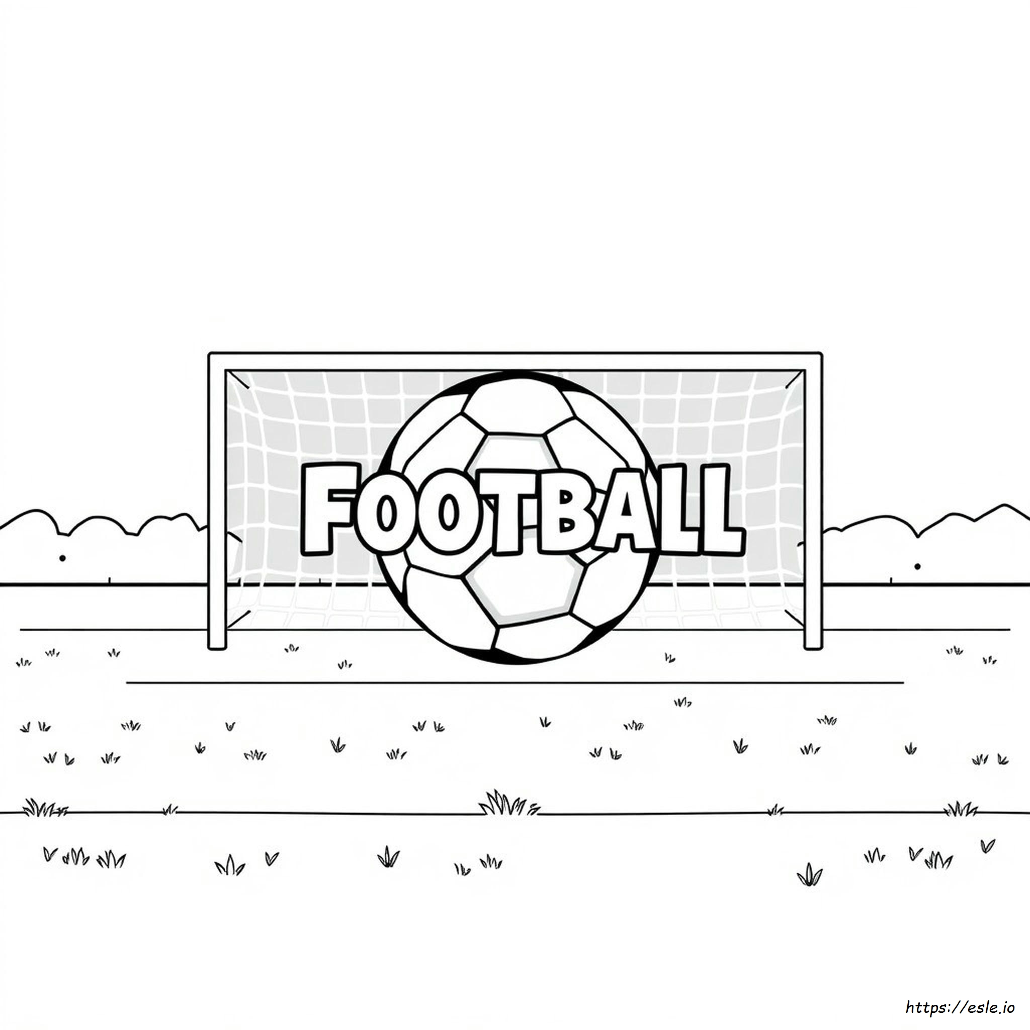 Realistic Coloring Pages Footbal Logo