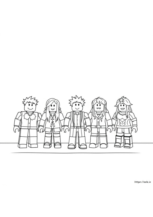 Roblox Paper Doll Coloring Pages