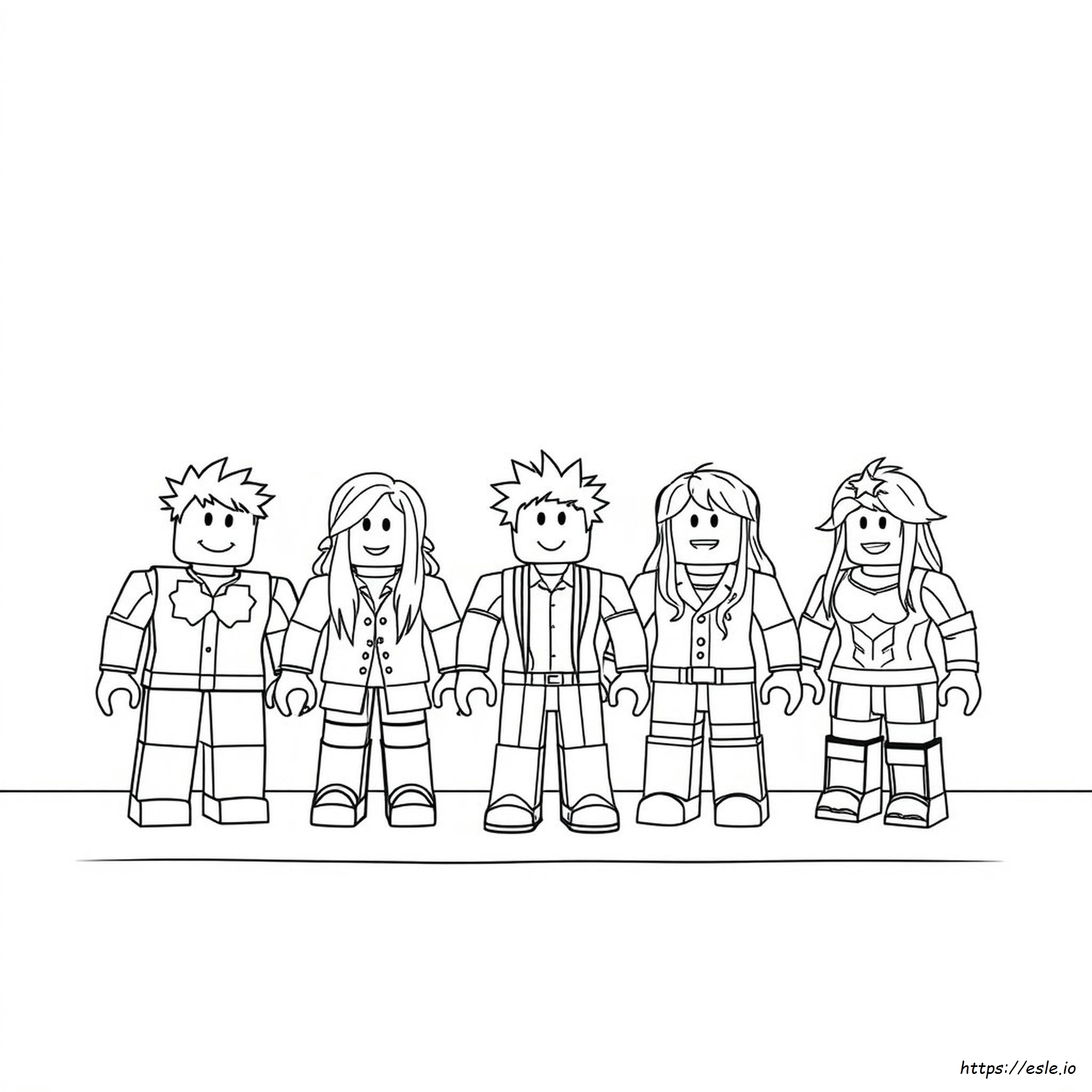 Roblox Paper Doll Coloring Pages