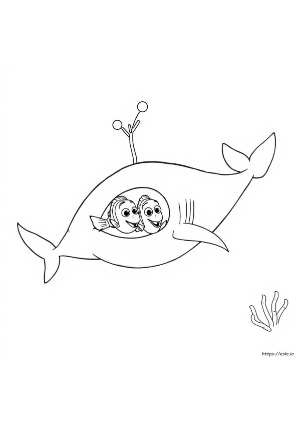 Nemo Shark Coloring Pages