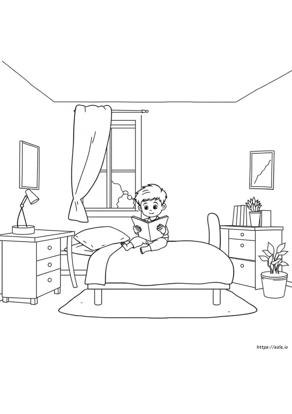 Gambar Mewarnai Kamar Tidur