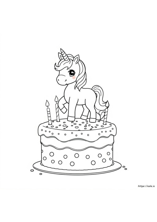 Torta Unicorno Carinissima Da Colorare