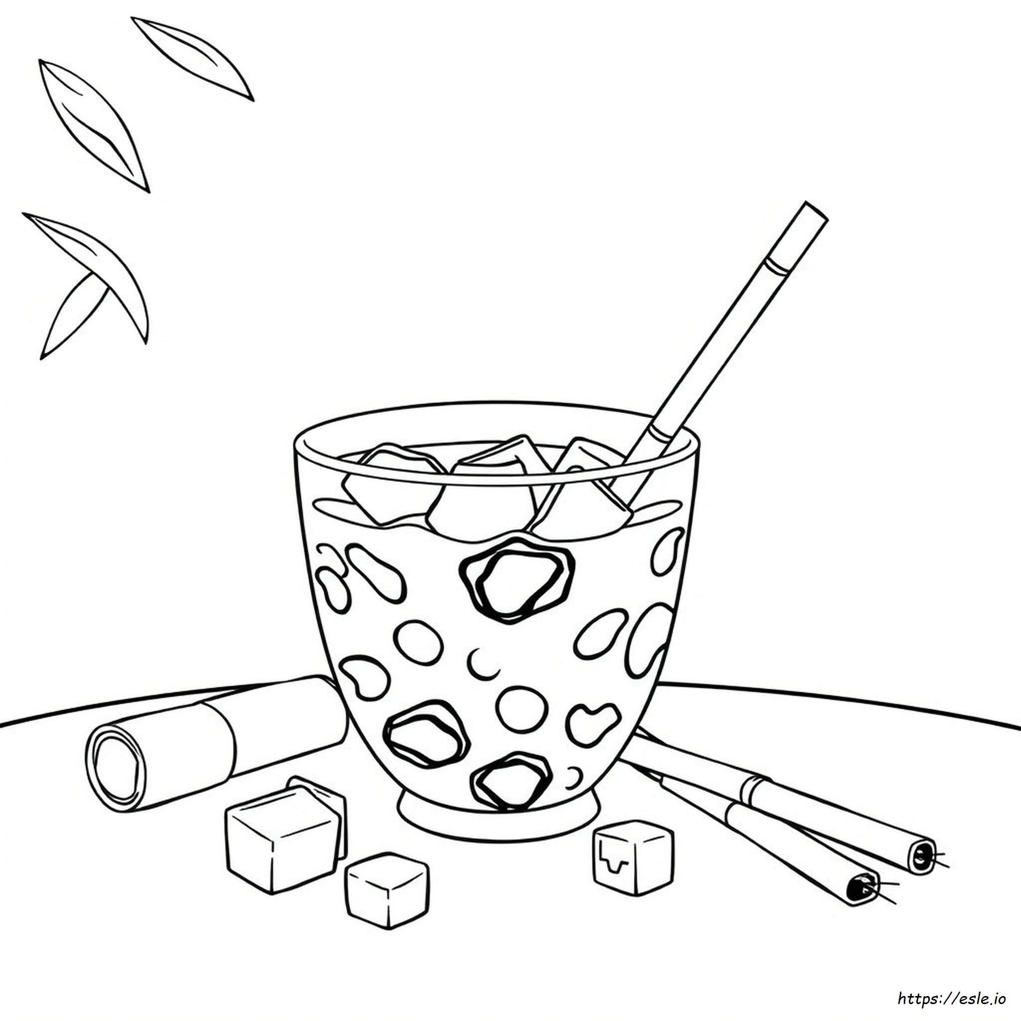 Animal Boba Tea Coloring Pages