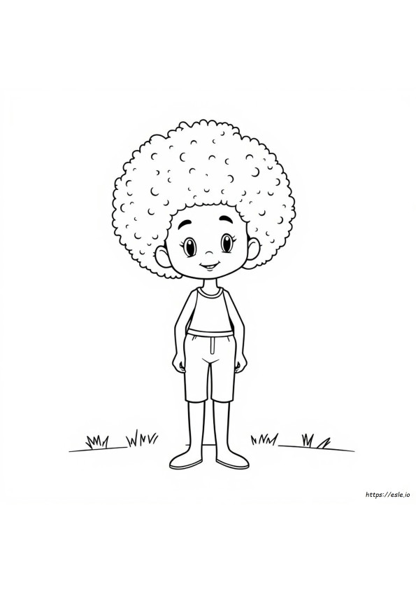 Afro Natural Hair Coloring Pages