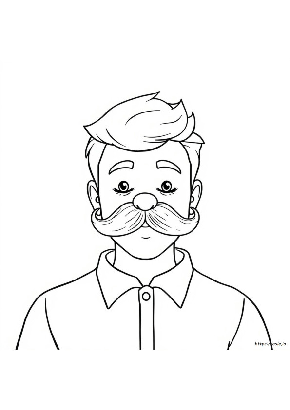 Mustache Colouring