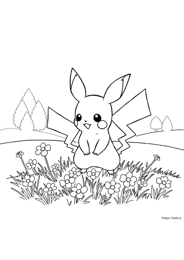 Pickachu Colouring Pages
