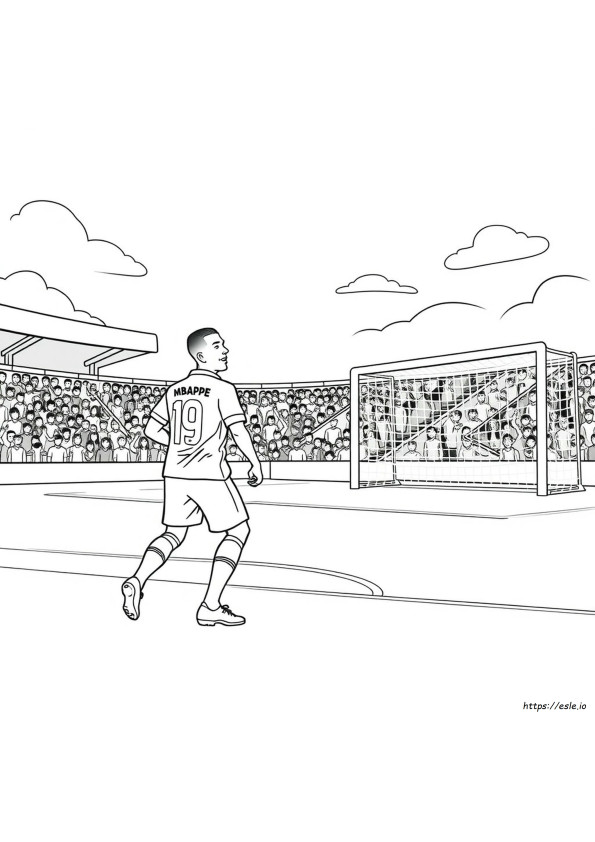 Psg Mbappe Colouring Pages