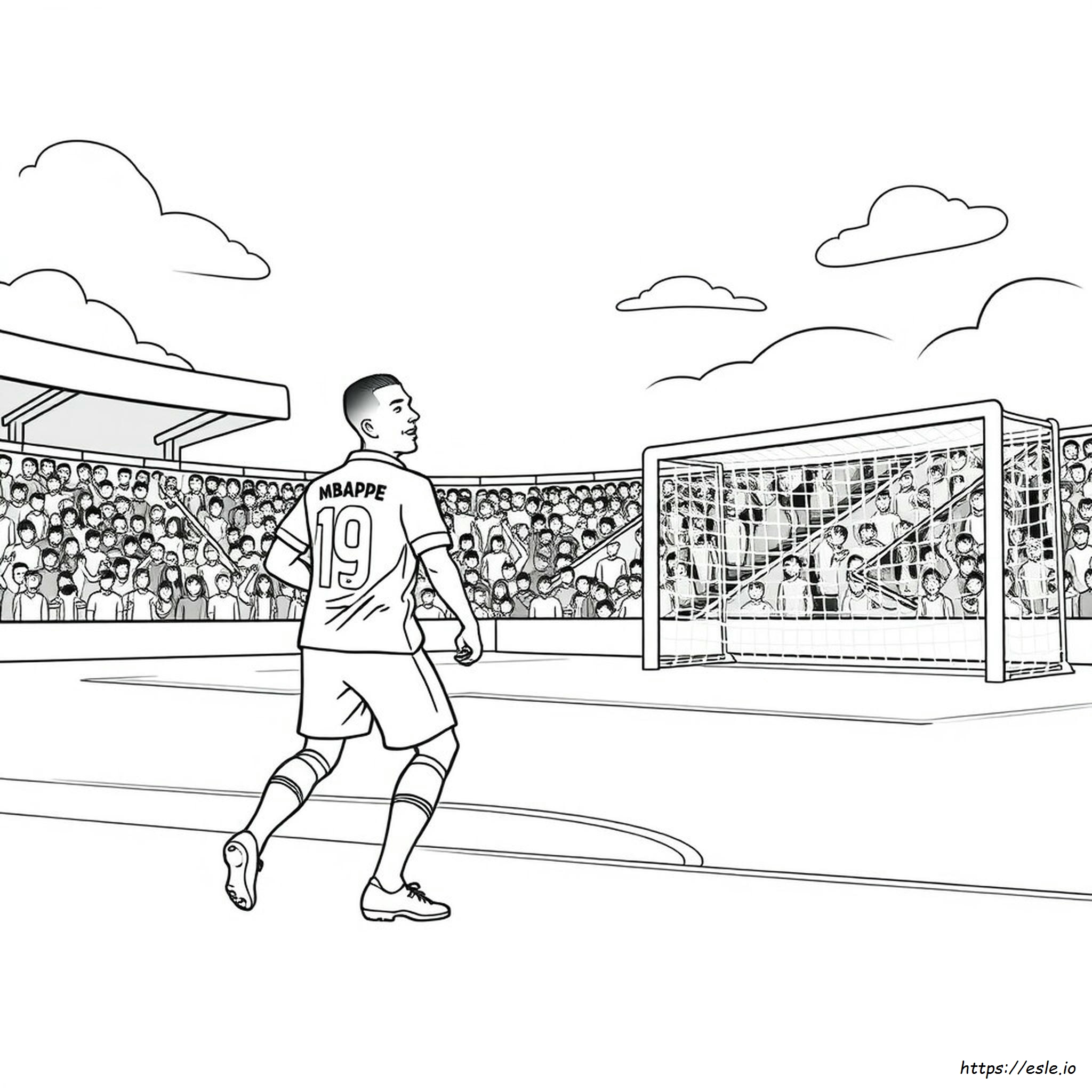 Psg Mbappe Colouring Pages