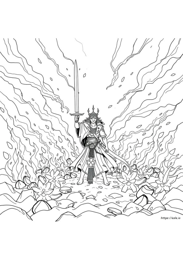 Sukuna Domain Expansion Coloring Page