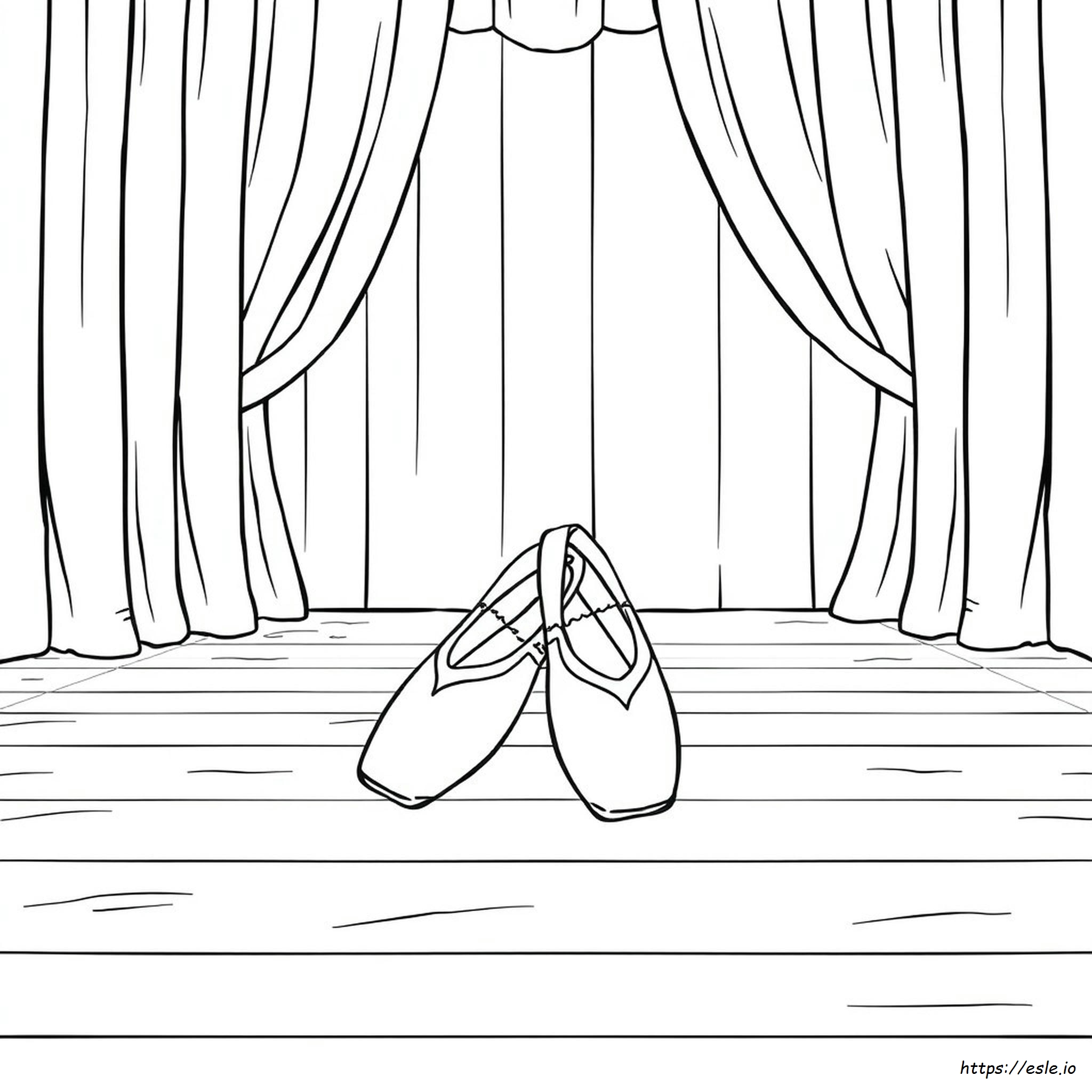 Ballet Slippers Coloring Page
