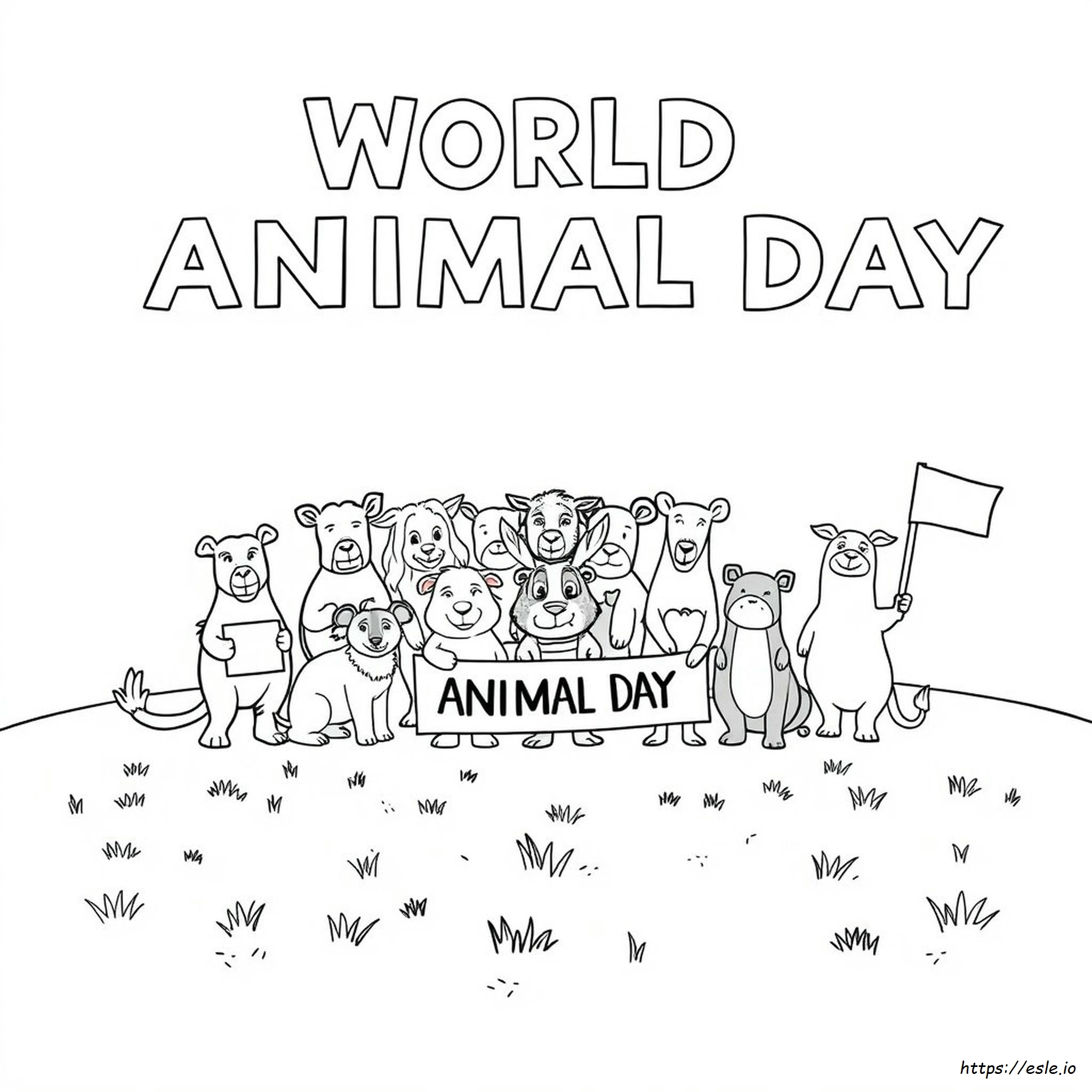 World Animal Day Coloring Pages