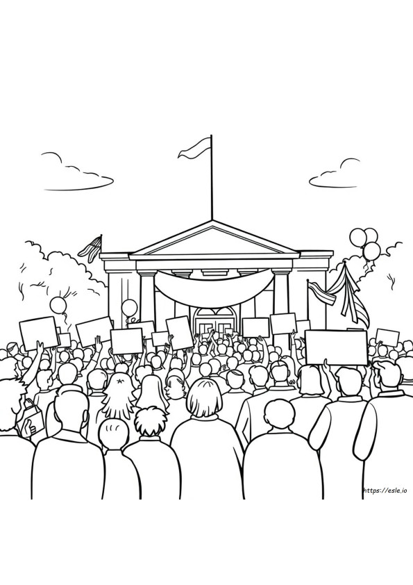 Noite Da Eleição Para Colorir