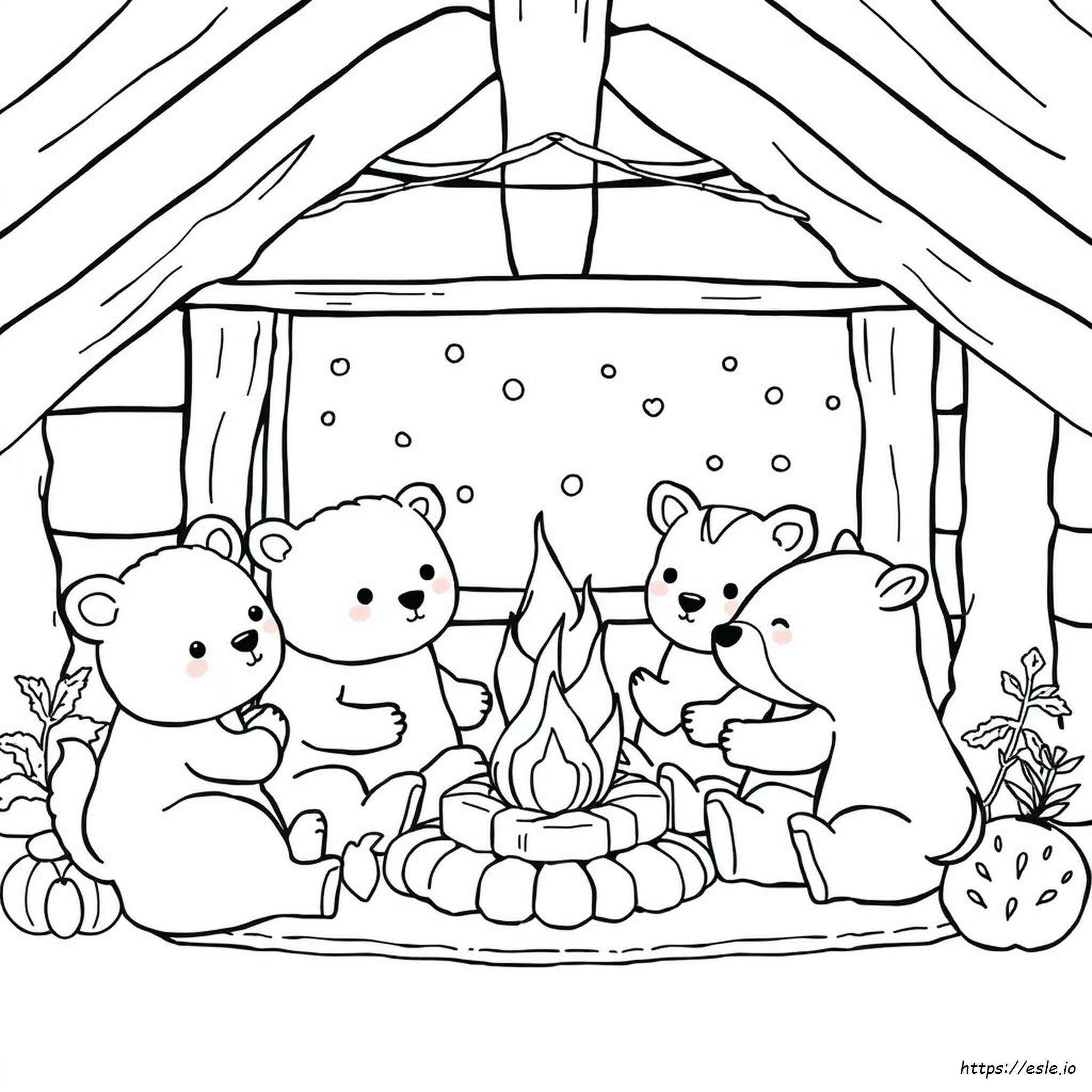 Cute Colouring Pages Cozy Friends