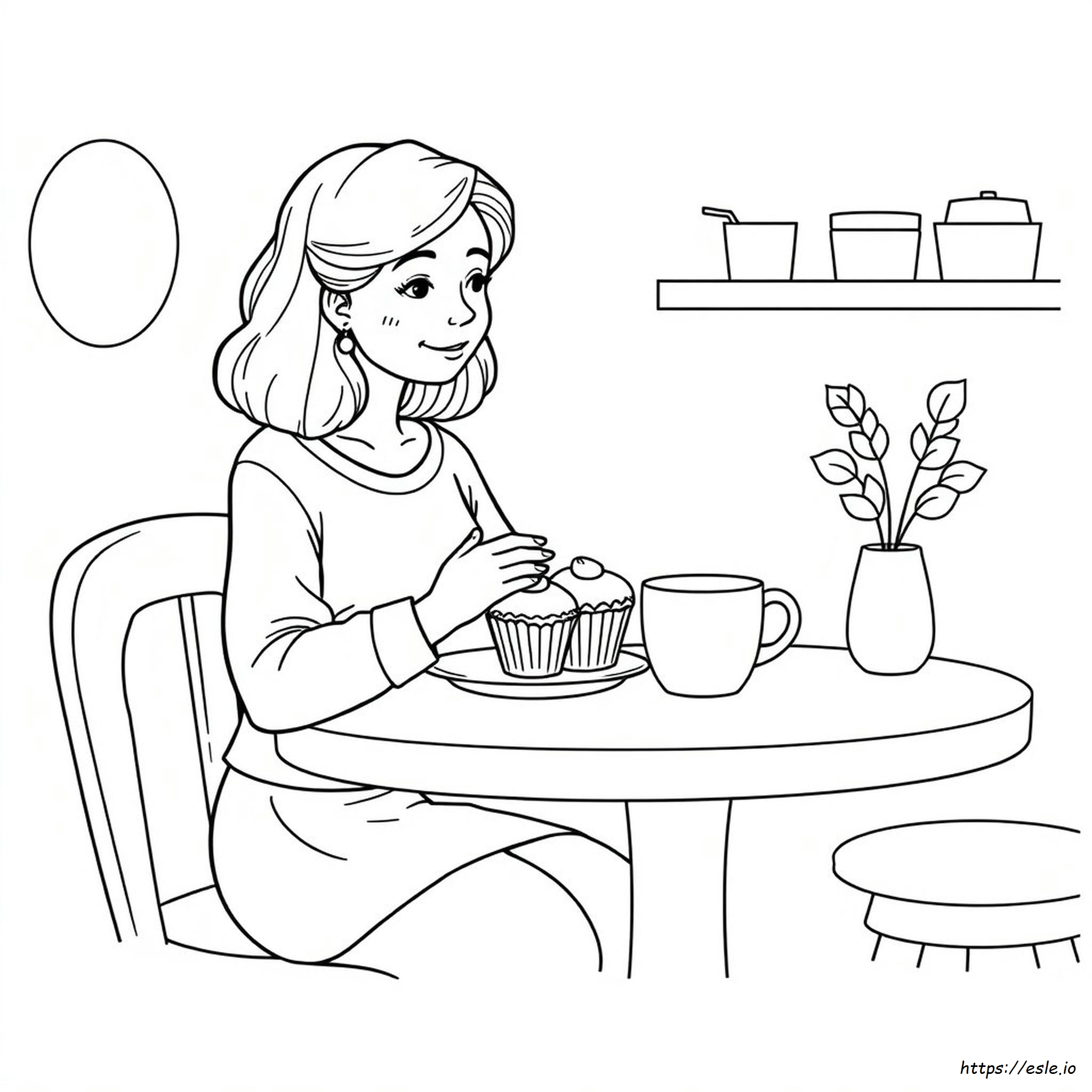 Coloriage Muffins Avec Maman