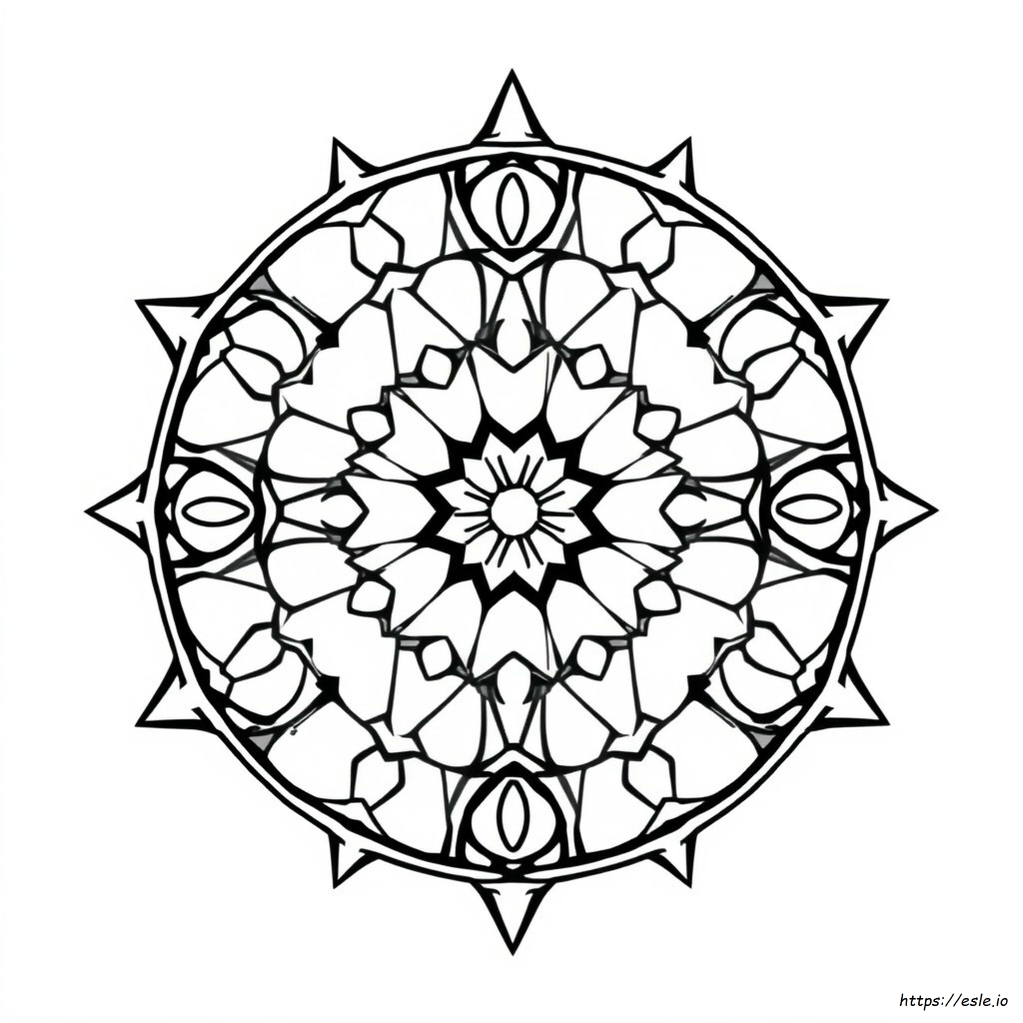 Kaleidoscope Coloring Pages Free