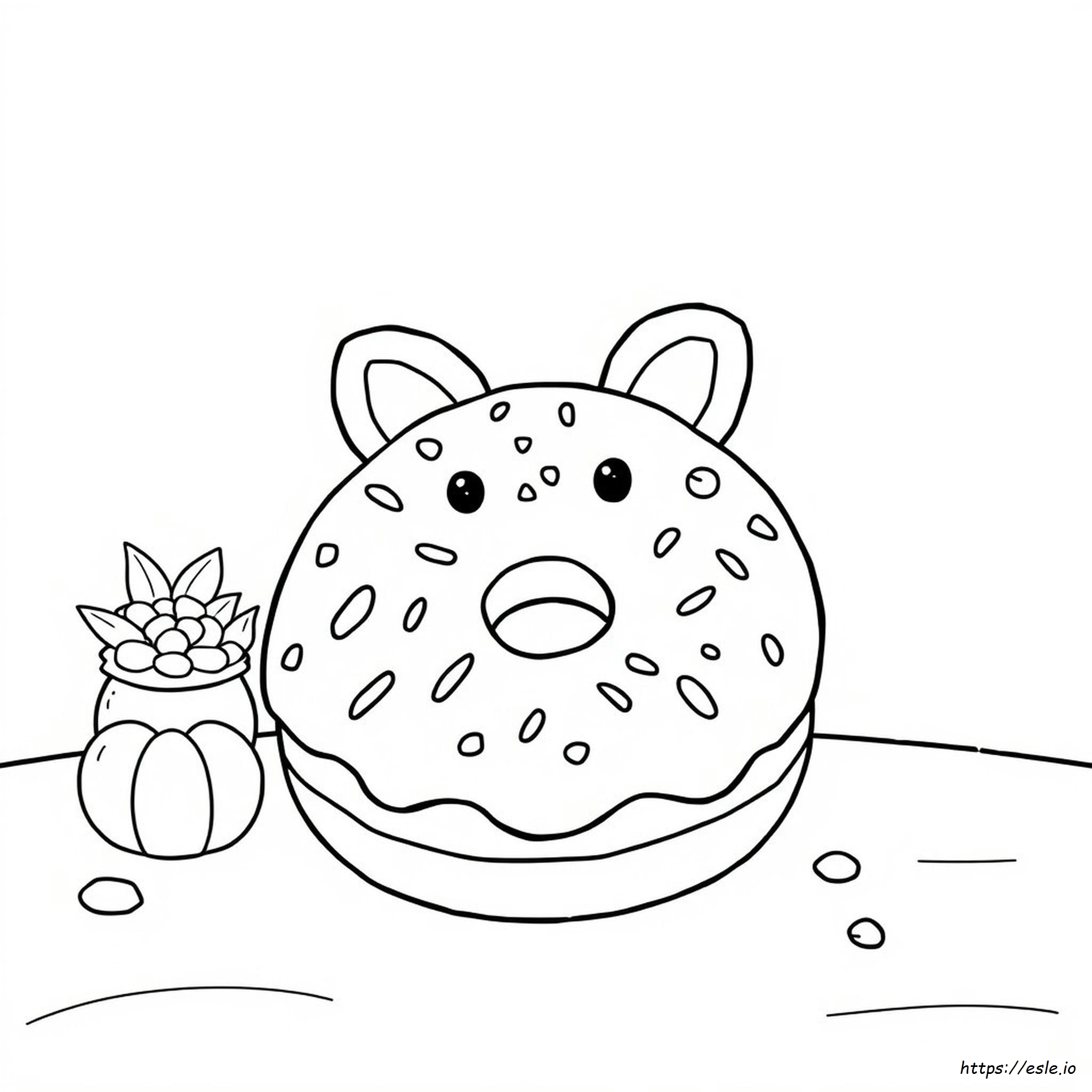 Animal Donut Coloring Pages