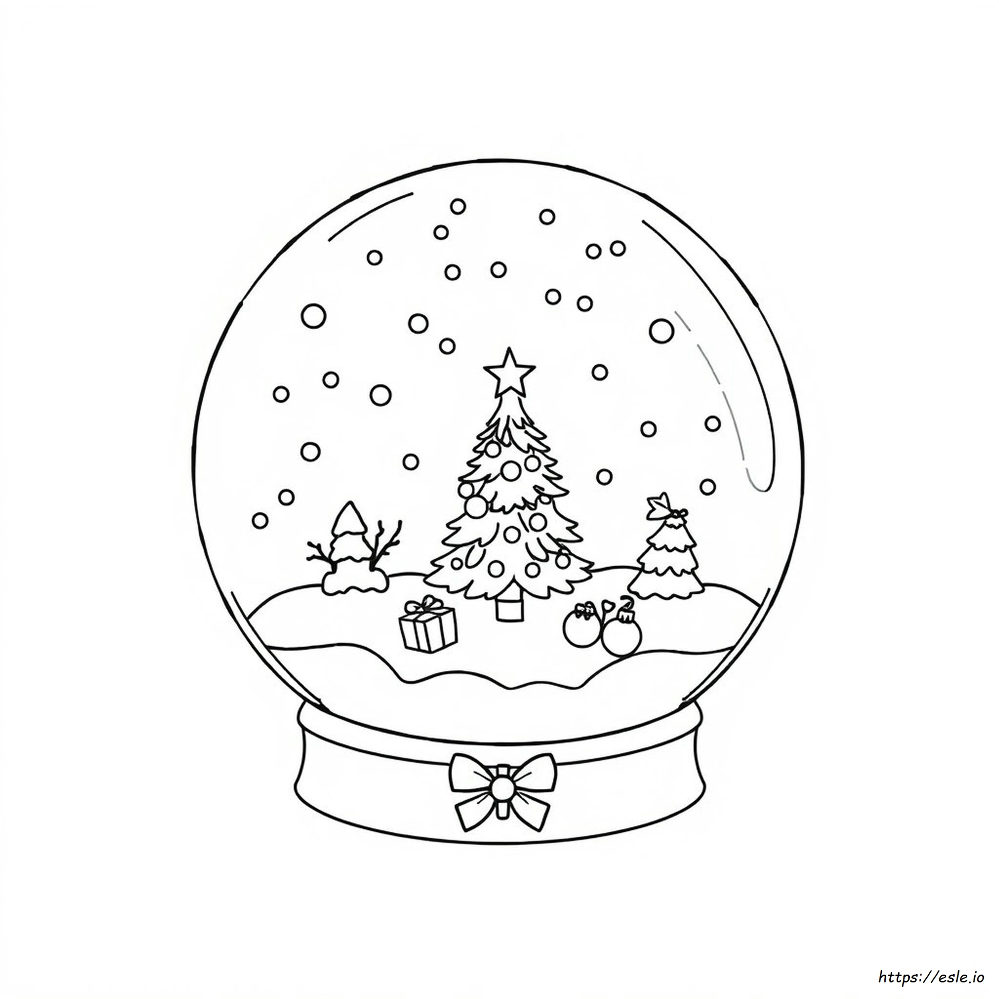 Christmas Colouring Snow Globe
