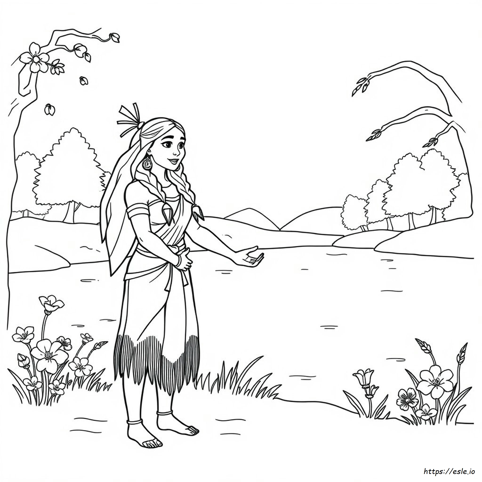 Pocohantas Coloring Page