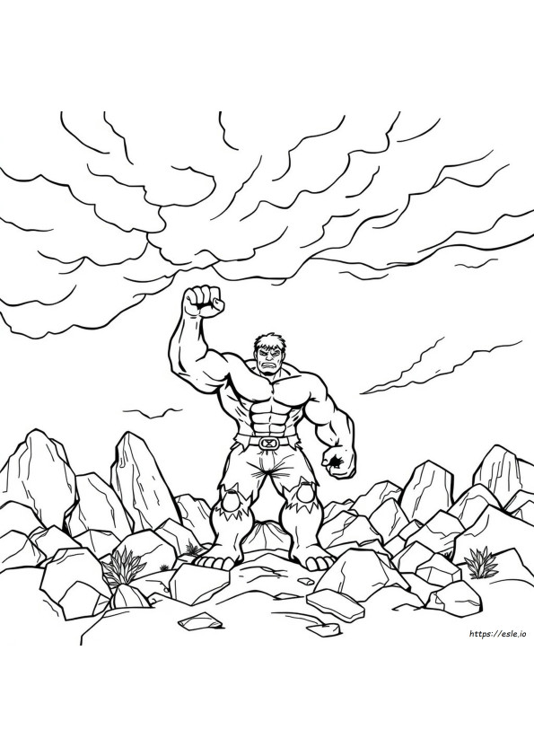 Hulk Print For Coloring