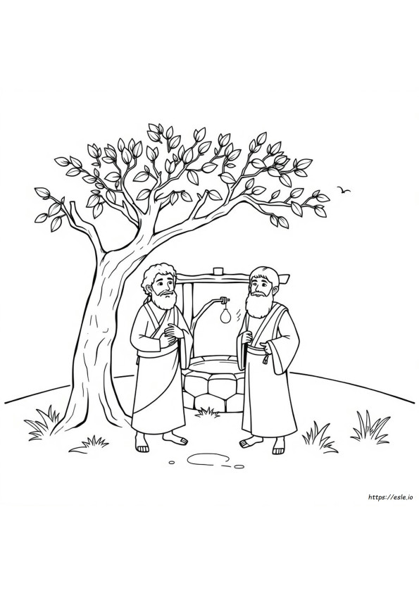 Jacob And Esau Coloring Page Free