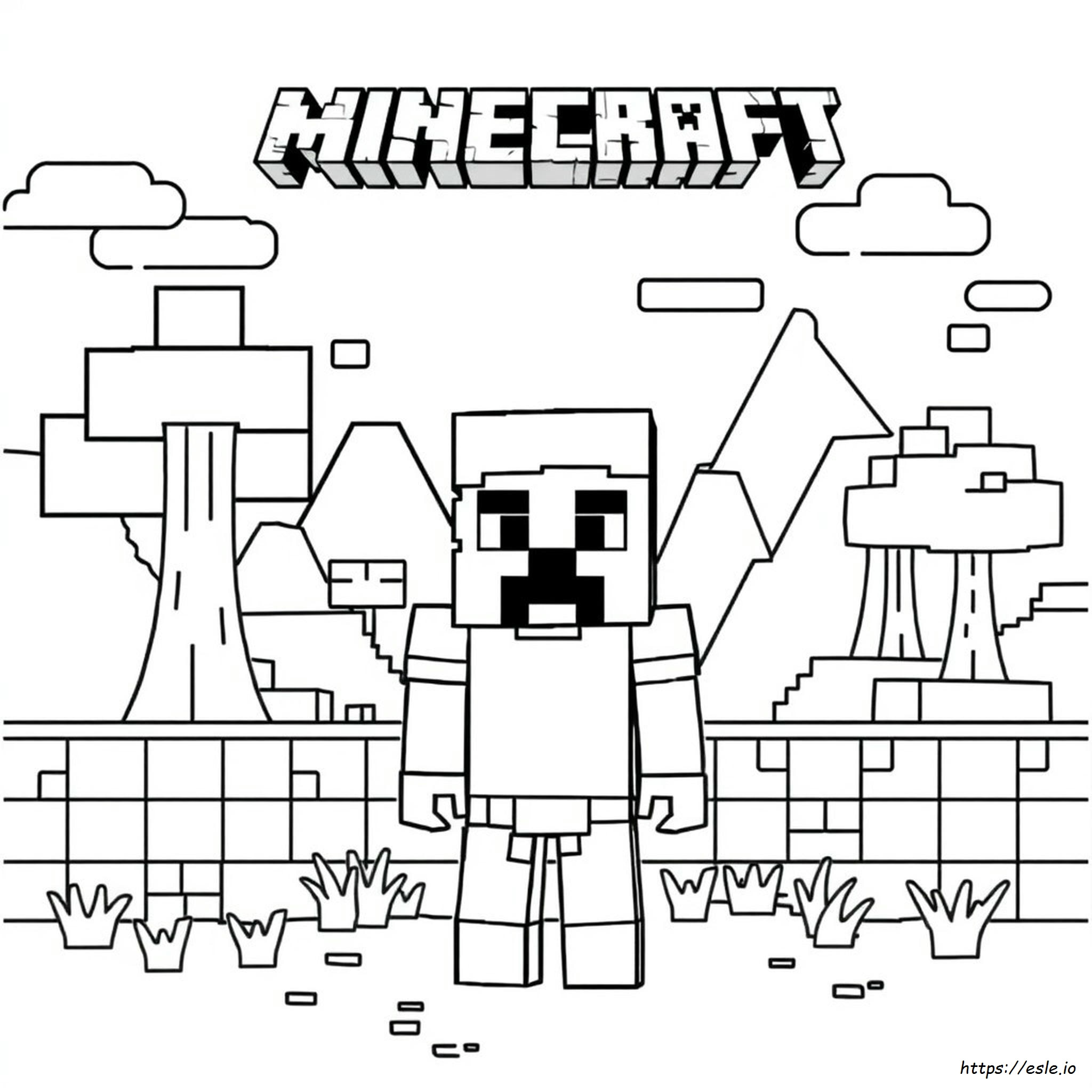 Minecraft Wida Colouring In Minecraft Kleurplaat Om Af Te Drukken kleurplaat